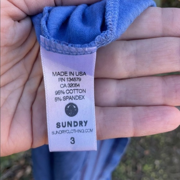 Sundry Size 3 Large Blue Stripe Maxi Dress L - Picture 5 of 8